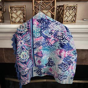 Large Lilly Pulitzer Feather Scarf